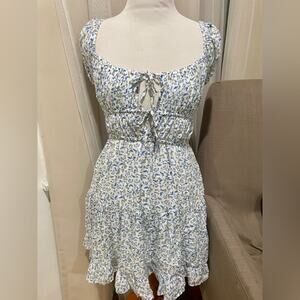 A blue and white floral dress from Aeropostale xs